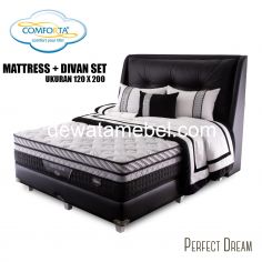 Kasur + Dipan Ukuran 120 - Comforta Perfect Dream 120 Set / Black